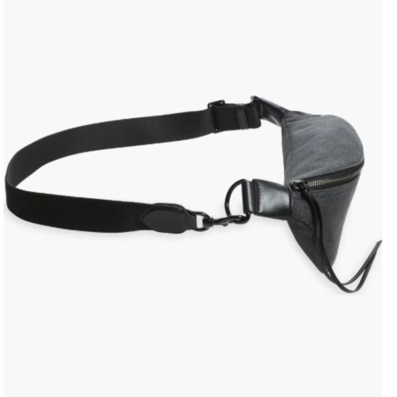 Rebecca Minkoff Bree Belt Bag Black Shellac Dark Gray - Picture 4 of 10